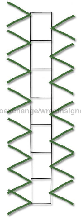 36’’Lx4’’W Wire Pencil Work Rail Tt Green XX758509 Base