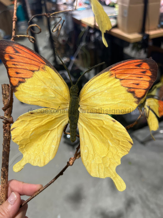 37In Butterfly Spray PS1018 YELLOW BROWN Pick