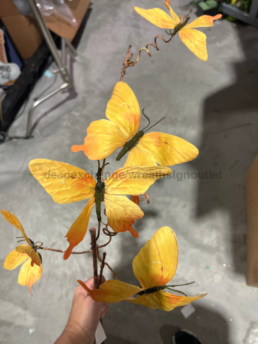 37In Butterfly Spray PS1018 YELLOW ORANGE Pick