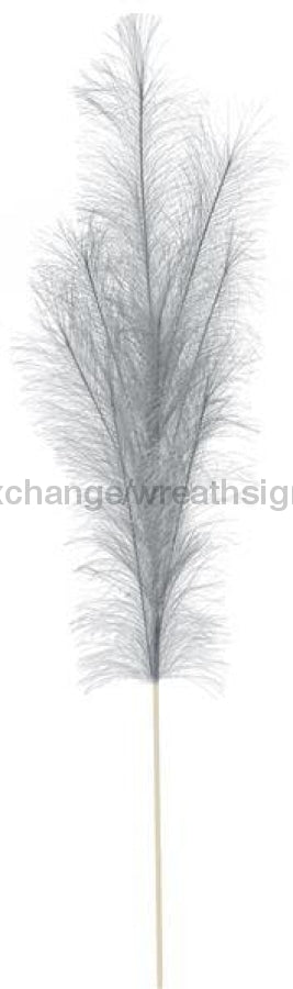 38L Fabric Grass Plume Spray Grey Fg601410 Greenery