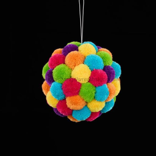 4.5Dia 6-Color Pompom Ball Ornament Fiesta Ms1823Ah Attachment