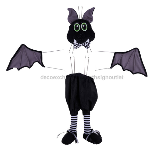 4 Pc 25’’H Bat Boy W/Bowtie Decor Kit Black W/White/Black HH764402 Attachment