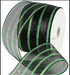 4"X25Yd Deluxe Metallic Stripe Wide Black/Thin Lime RS2029EE - DecoExchange®
