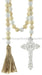 40’L Bead Garland W/Cross And Tassel Painted White Aw969727 Base