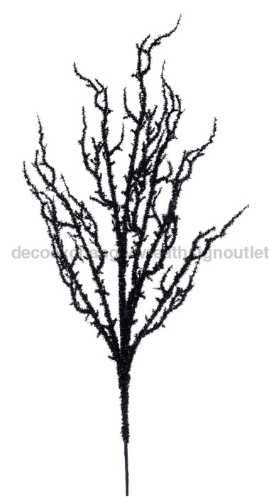 41’’L V-Cut Glitter Wild Twig Spray Black HH762502 Pick