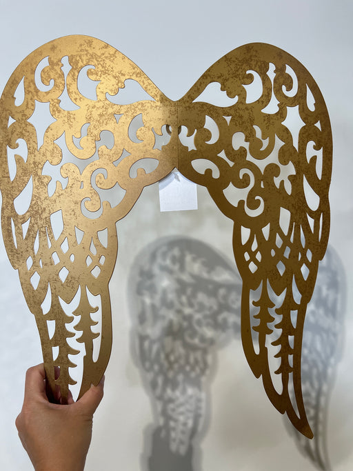 17.75"Hx14.75"L Filigree Angel Wings Gold Leaf MD1556E9 - DecoExchange®