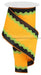4X10Yd 3-In-1 Ricrac On Royal Burlap Black/Orange/Lime Rg2030W4 Ribbon
