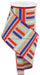 4’’X10Yd Brush Stroke Stripes/Royal Lt Beige/Red/Lt/Blue/Blue RGC13164Y Ribbon