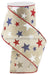 4"X10Yd Dashed Glitter Star On Royal Lt Beige/Red/White/Navy RG0165901 - DecoExchange