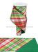 4’X10Yd Diagonal Plaid/Pg Fused Back Watermelon/Grn/Pnk Rgx005233 Ribbon