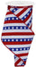 4’’X10Yd Diagonal Stripes W/Stars White/Royal Blue/Red RGE105827 Ribbon