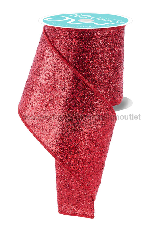 4’’X10Yd Laser Glitter Red RGF153424 Ribbon
