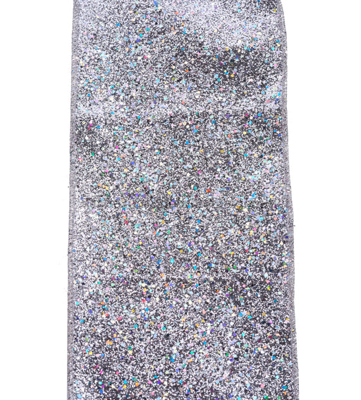 4’’X10Yd Laser Glitter Silver RGF153426 ribbon