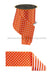 4’’X10Yd Polka Dot/Stripe/Fused Orange/White LX305720 Ribbon