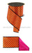 4’’X10Yd Small Polka Dot/Fused Orange/Black/Hot Pink LX3052JA Ribbon