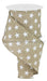 4’’X10Yd Stars On Royal Lt Beige/White RGA1117N2 Ribbon