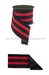 4’’X10Yd Vert Glitter Stripe/Sewn Red/Black LX3096MA Ribbon