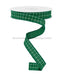 5/8’X10Yd Raised Stitch Squares Emerald/White Rgf109006 Ribbon