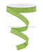 5/8X10Yd Raised Stitch Squares Lime/White Rgf1090E9 Ribbon