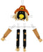 5 Piece 31"H Scarecrow Crow Decor Kit Black/Orange/Yellow HA4039 - DecoExchange