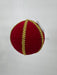 5’’ Red Velvet And Gold Braid Ball Ornament 4531115 Attachment