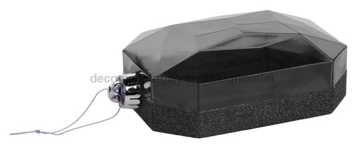 6.25’’L X 4.25’’W Glitter Rect Gem Orn Black Xj708102