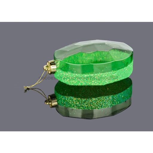 6.5’L X 4.25’W Iridescent Oval Gem Orn Mint Green Xj5536Hc
