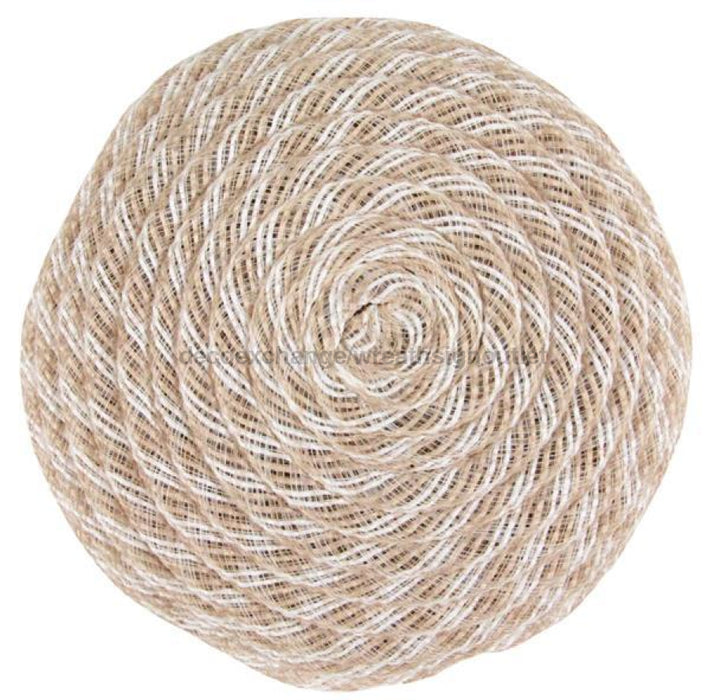 6.75Dia Jute Flex Tubing Flower Center Natural/Cream Fj5182W1 Attachment