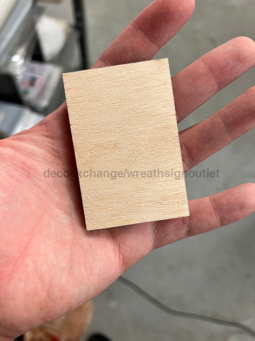 6 wood squares, 2”x3”, DECOE-W-002 - DecoExchange®