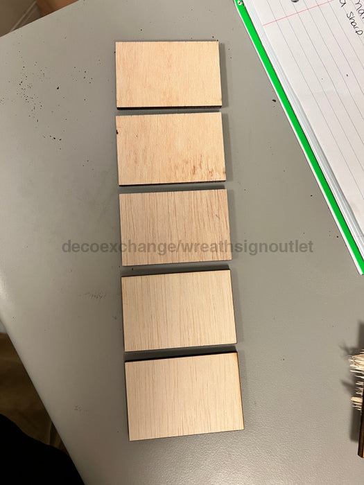 6 wood squares, 2”x3”, DECOE-W-002 - DecoExchange®