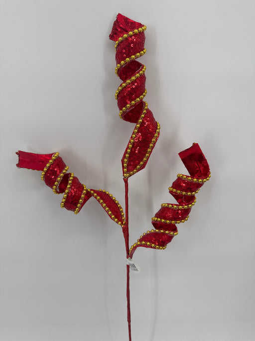 29" Royalty Sequin Metallic Curl Spray MTX75930-RDGD - DecoExchange®