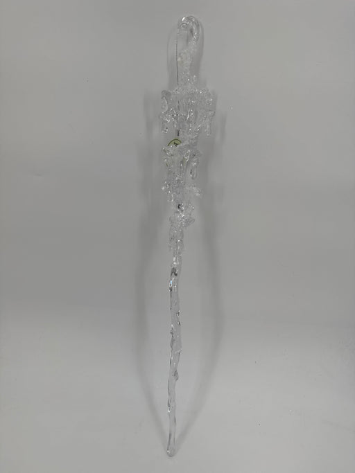 19" Glitteracrylic Dripping Icicle Ornament" MTX57112-CLFR - DecoExchange®