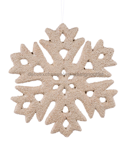 7.75’’L X 7.75’’W X.75’’ H Snowflake Orn Sand XJ7282 Attachment