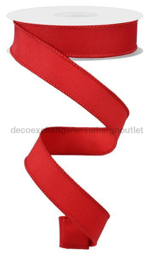 7/8’X10Yd Diagonal Weave Red Rge720224 Ribbon