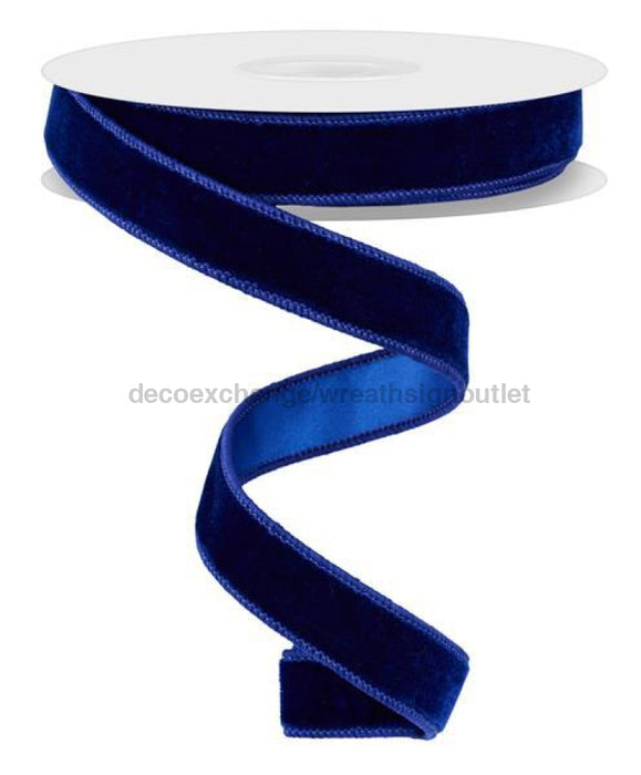 7/8’X10Yd Deluxe Velvet/Satin Backing Royal Blue Rge765825 Ribbon