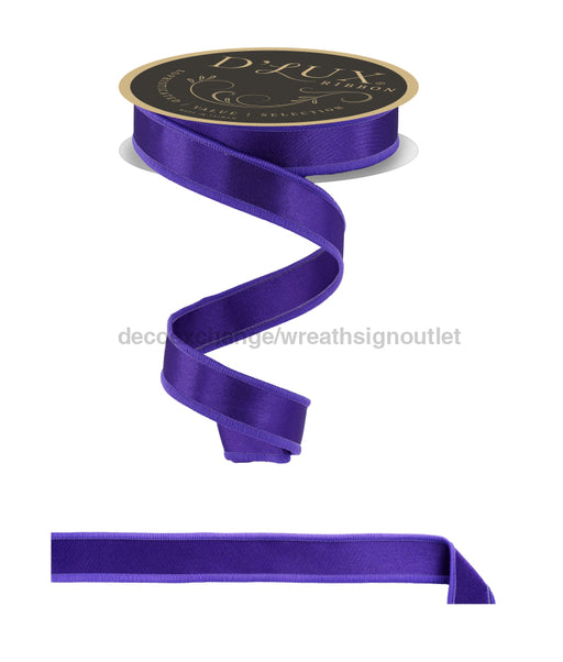 7/8’’X10Yd Satin Fused Purple LX400423 Ribbon