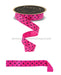 7/8’’X10Yd Small Polka Dot/Fused Hot Pink/Black Lx304511 Ribbon