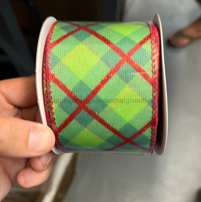 72248-40-09  Grn-Red Georgina Pld, 2.5"X10Y - DecoExchange®