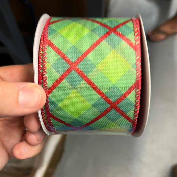 72248-40-09  Grn-Red Georgina Pld, 2.5"X10Y - DecoExchange®