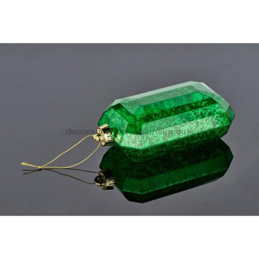7’L X 4’W Antique Look Rectangle Gem Orn Mercury Emerald Green Xj551506