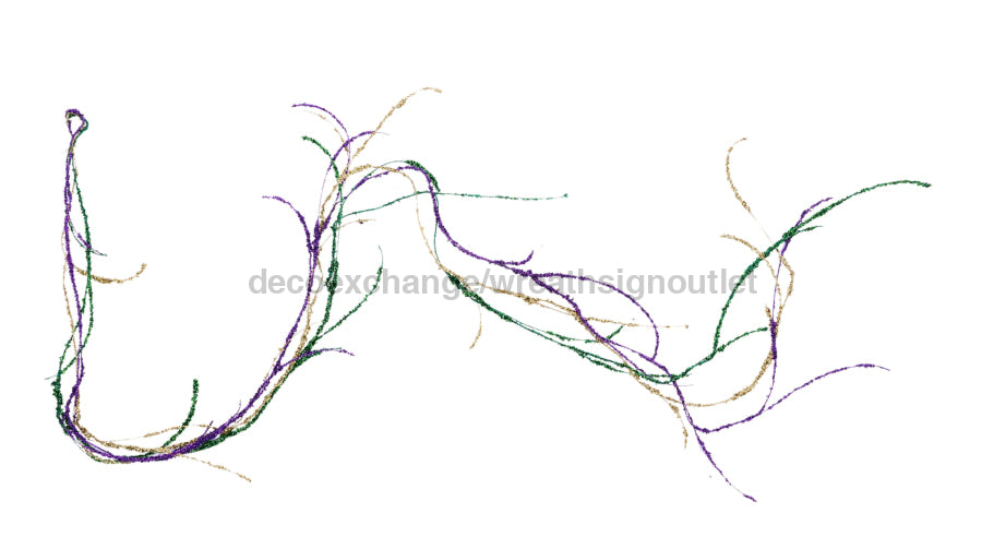 83’’ Bead/Glitter Twig Garland Mardi Gras XG7724MG Base
