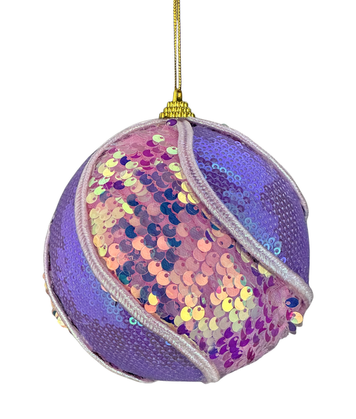 Orn Iridescent Sequin Swirl Ball Dia5 86470PK - DecoExchange®