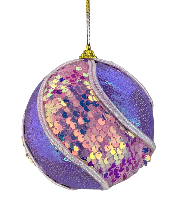 Orn Iridescent Sequin Swirl Ball Dia5 86470PK - DecoExchange®