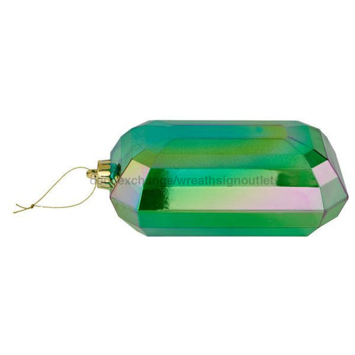 8’L X 5’W Iridescent Rectangle Gem Orn Vp Emerald Grn Xj552906