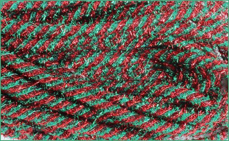 8Mm X 20Yd Tinsel Flex Tubing Red/Lime RE3542J9 - DecoExchange®