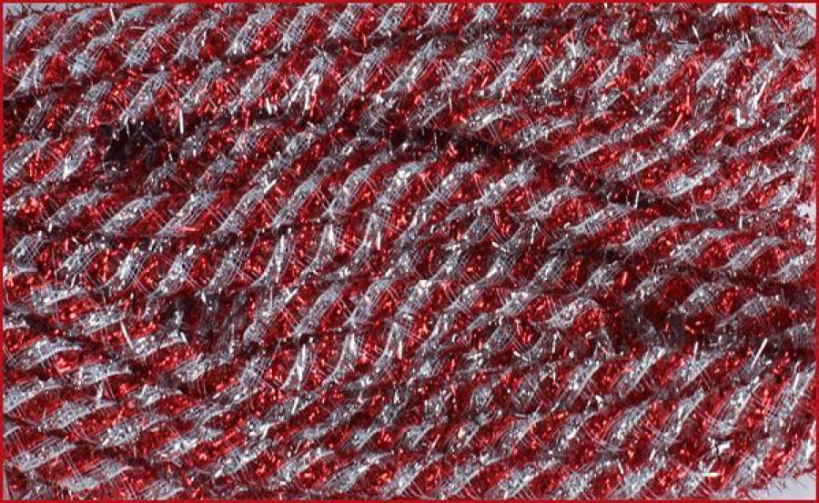 8Mm X 20Yd Tinsel Flex Tubing Red/Silver Re3542J1 - DecoExchange