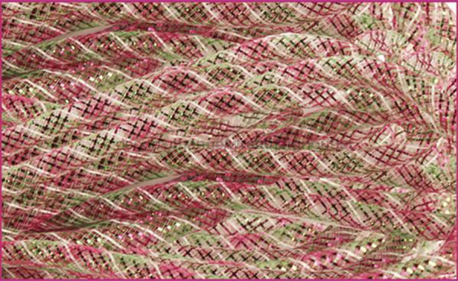 8Mmx30Yd Deco Flex Tubing Fuchsia/Lime Green/White Re3026M6