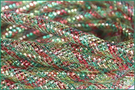 8Mmx30Yd Deco Flex Tubing Green/Red/Lime/Gold Re3010G6