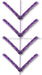 9’ Pencil Work Garland X22 Ties Metallic Purple XX752523 Base