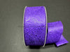 841-40-464: Purple Flower Embossed 2.5X50Y Ribbon